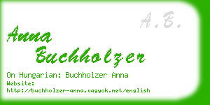 anna buchholzer business card